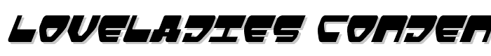 Loveladies Condensed Italic font
